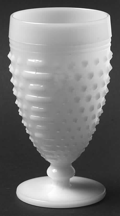 Hobnail Milk Glass Water Goblet by Anchor Hocking-1