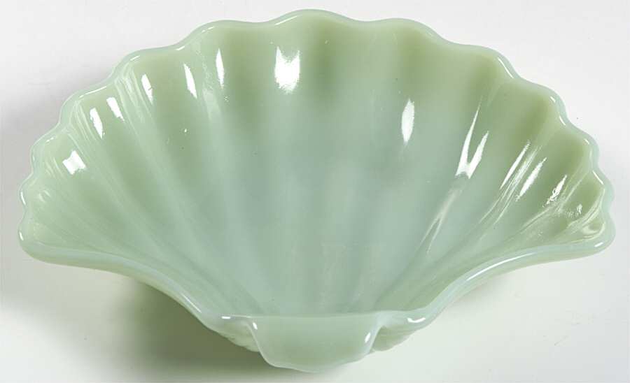 Jade Ite (Restaurant Ware, Older) Shell-Shape Open Candy Dish by Anchor Hocking-1