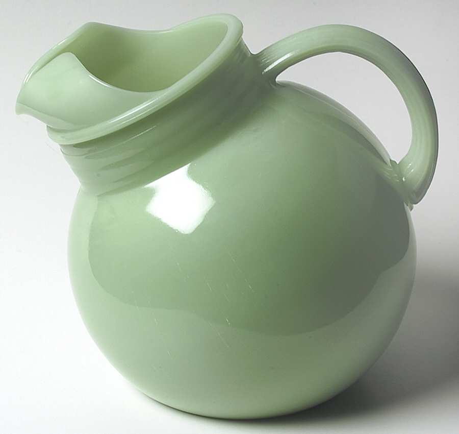 Jade Ite (Restaurant Ware, Older) Ball Pitcher by Anchor Hocking-1