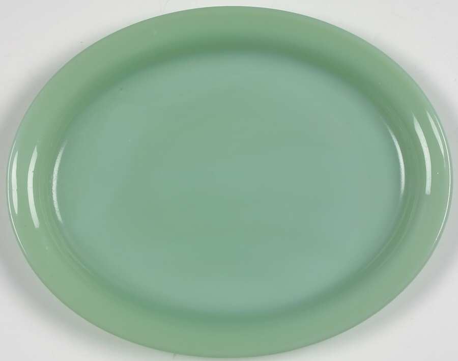 Jade Ite (Restaurant Ware, Older) 8" Oval Plate by Anchor Hocking-1
