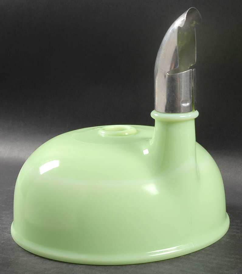 Jade Ite (Restaurant Ware, Older) Juicer Bowl & Metal Spout by Anchor Hocking-1