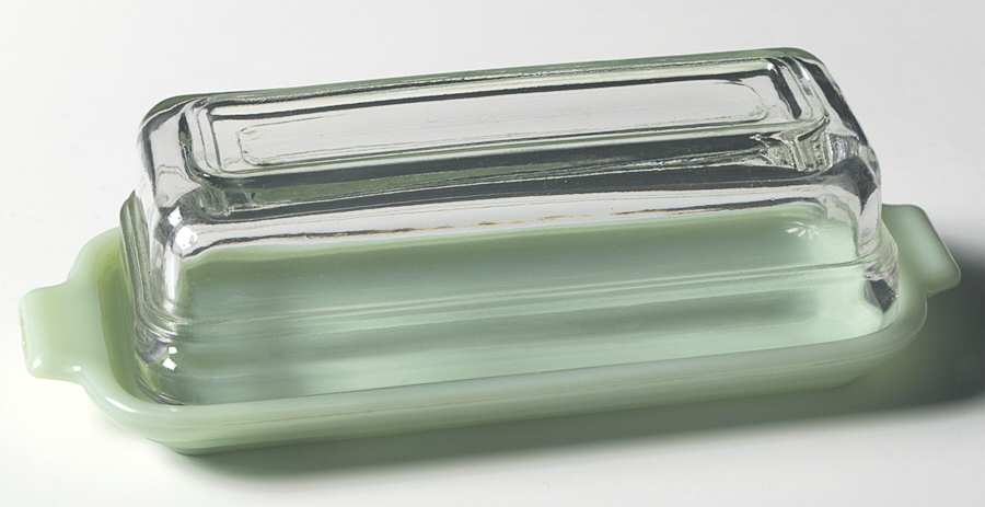 Jade Ite (Restaurant Ware, Older) Covered 1/4 Pound Butter by Anchor Hocking-1