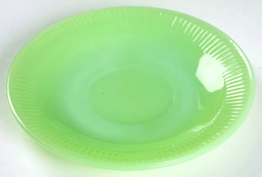 Jane Ray Jade Ite Saucer only by Anchor Hocking-1