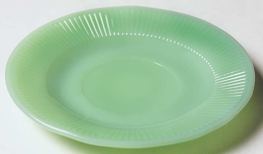 Jane Ray Jade Ite Saucer only by Anchor Hocking-1