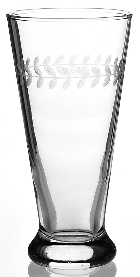 Laurel (Gray Cut) Pilsner Glass by Anchor Hocking-1