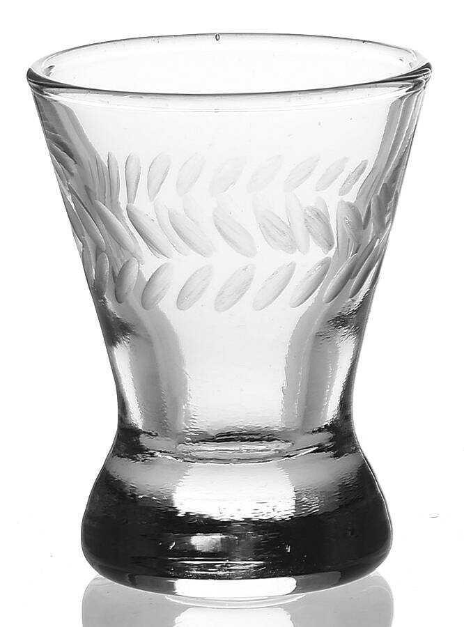 Laurel (Gray Cut) Shot Glass by Anchor Hocking-1