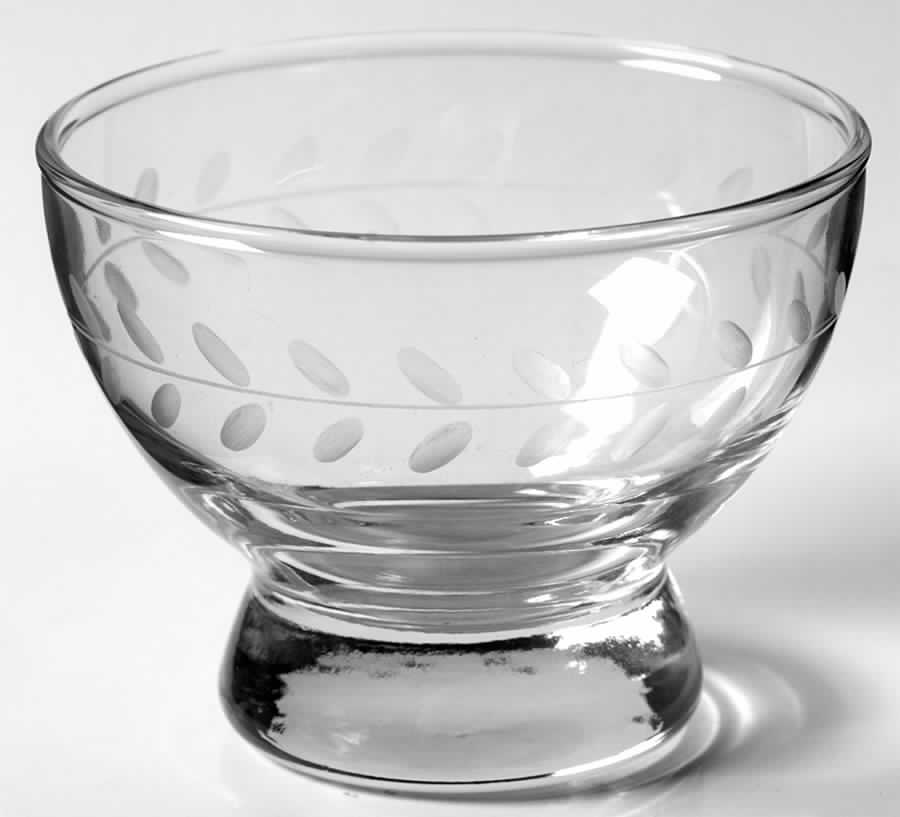 Laurel (Gray Cut) Small Dessert Bowl by Anchor Hocking-1