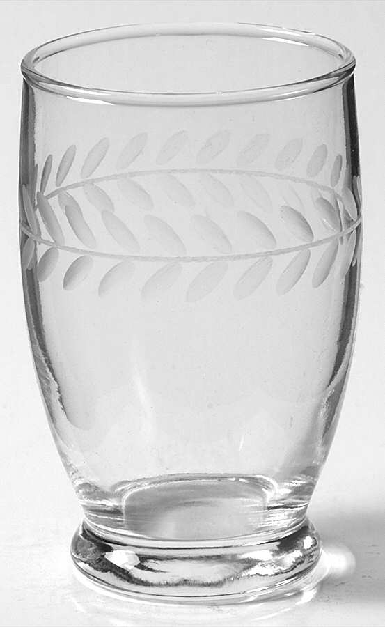 Laurel (Gray Cut) 5 Oz Footed Tumbler by Anchor Hocking-1