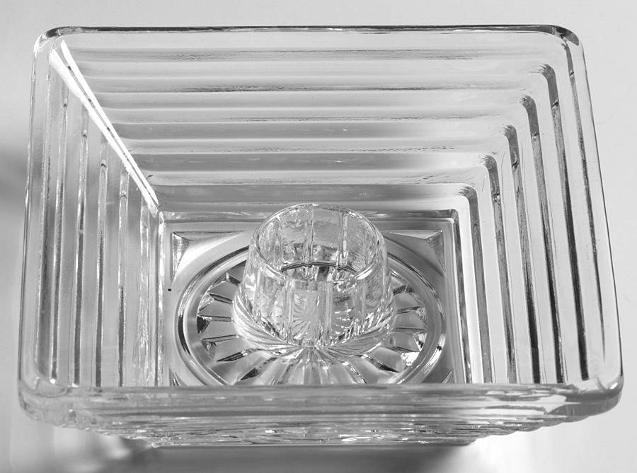 Manhattan Clear 4" Rayed Bottom Square Candleholder by Anchor Hocking-1