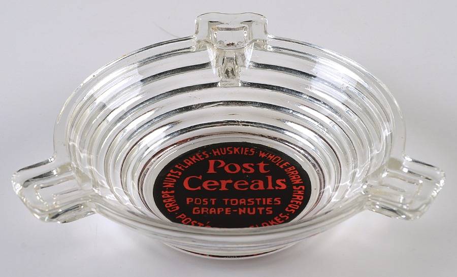 Manhattan Clear 4" Round Decaled Ashtray by Anchor Hocking-1