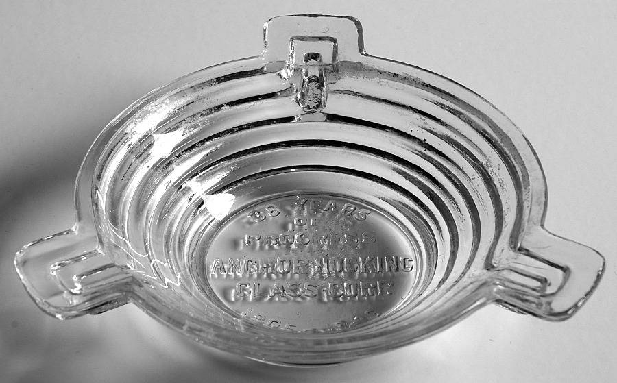 Manhattan Clear 4" Hocking Advertising Round Ashtray by Anchor Hocking-1