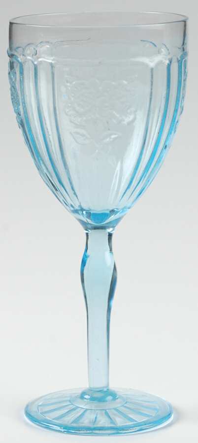 Mayfair Blue Tall Water Goblet by Anchor Hocking-1
