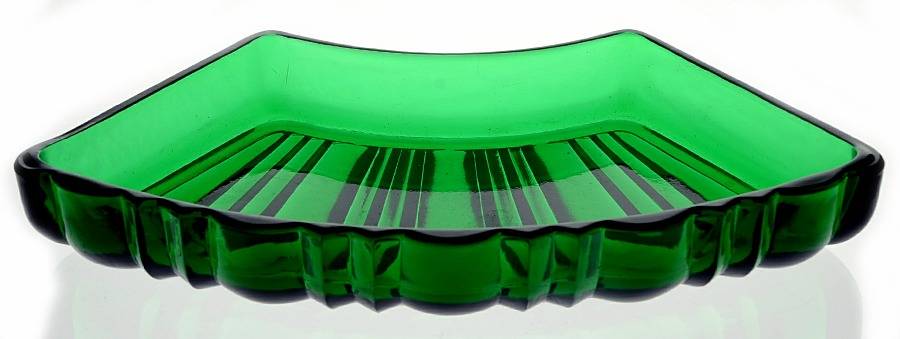 Old Cafe Clear Forest Green Relish Insert by Anchor Hocking-1