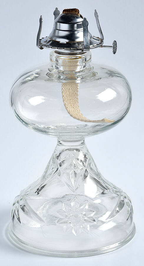 Prescut Clear Hurricane Lamp No Globe by Anchor Hocking-1