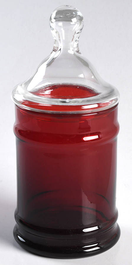 Royal Ruby 12 Oz Candy Jar & Lid by Anchor Hocking-1