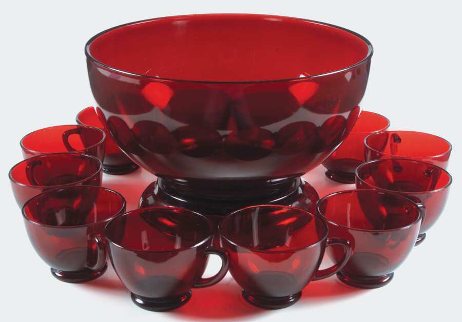 Royal Ruby (14 Piece) Royal Ruby Punch Set by Anchor Hocking-1