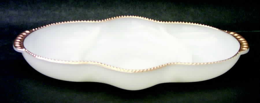Swirl Golden Anniversary 11" Oblong 3 Part Relish by Anchor Hocking-1