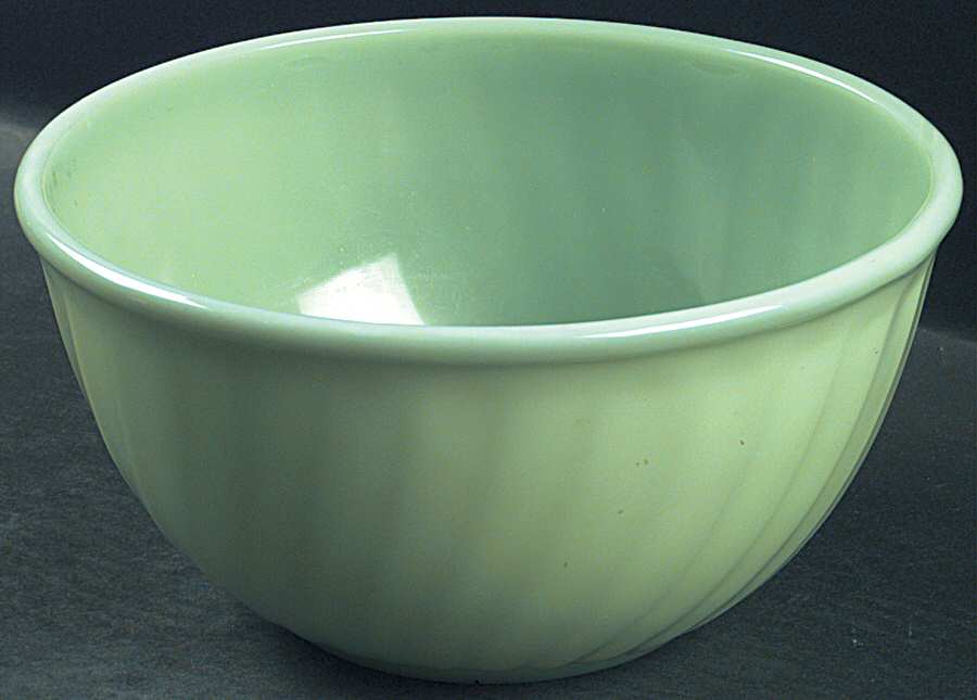 Swirl Jade Ite Shell 9" Mixing Bowl by Anchor Hocking-1