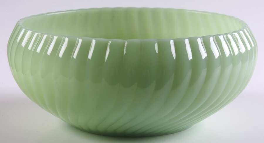 Swirl Jade Ite Shell 5" Cupped Bowl by Anchor Hocking-1