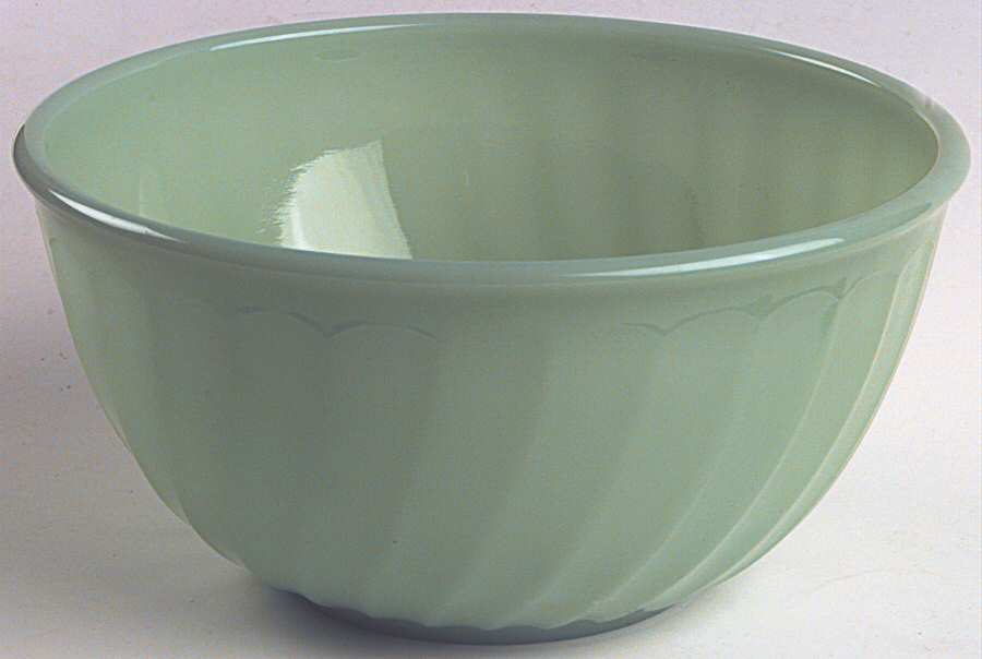 Swirl Jade Ite Shell 7" Mixing Bowl by Anchor Hocking-1