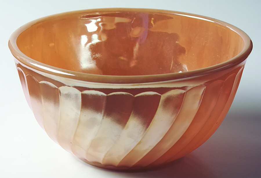 Peach Lustre Swirl 8" Mixing Bowl by Anchor Hocking-1