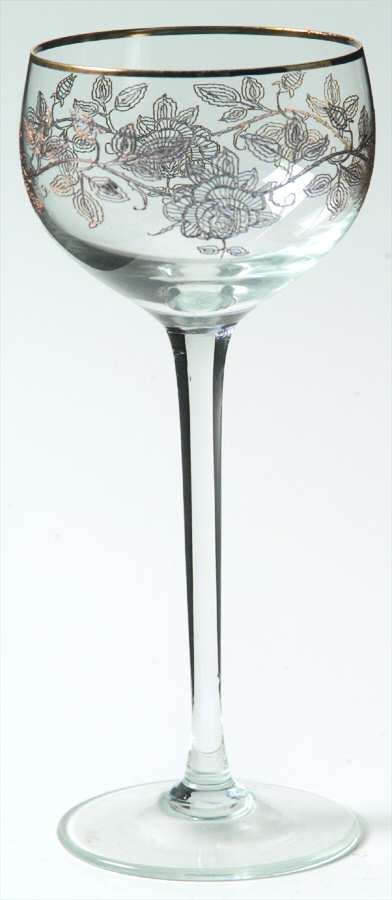 Gold Rose Wine Glass by American Cut-1