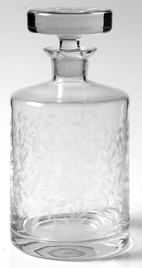 Leaves (Etched) Cordial Decanter & Stopper by American Cut-1