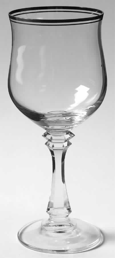 Princeton Clear (Platinum Trim) Water Goblet by American Stemware-1