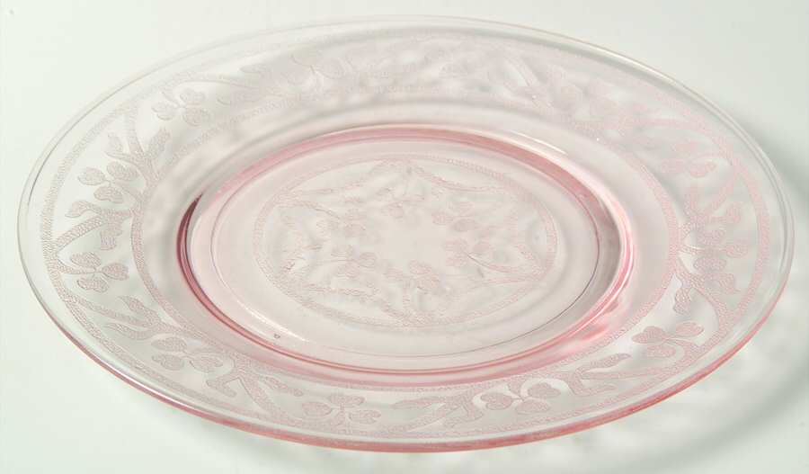 Cloverleaf Pink Luncheon Plate by Hazel-Atlas-1