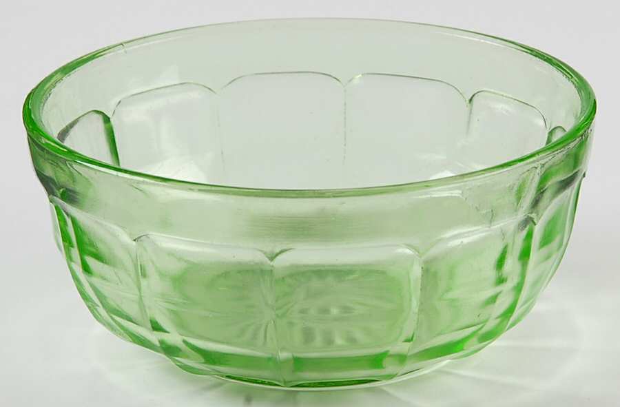 Colonial Block Green 4" Small Fruit/Dessert Bowl by Hazel-Atlas-1