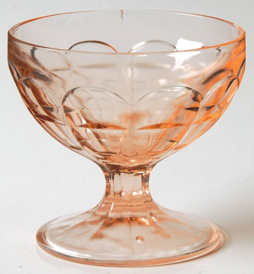 Colonial Block Pink Champagne/Tall Sherbet by Hazel-Atlas-1