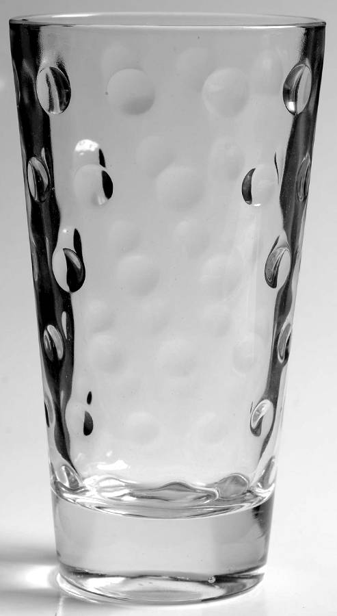 Dots Clear Highball Glass by Hazel-Atlas-1