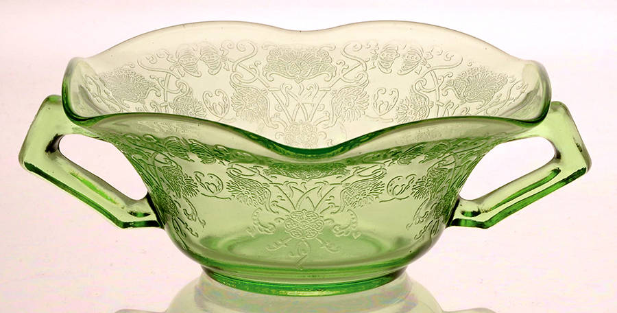 Florentine 1 Green Cream Soup/Nut Bowl by Hazel-Atlas-1
