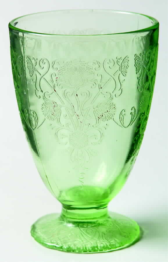 Florentine 1 Green Juice Glass by Hazel-Atlas-1