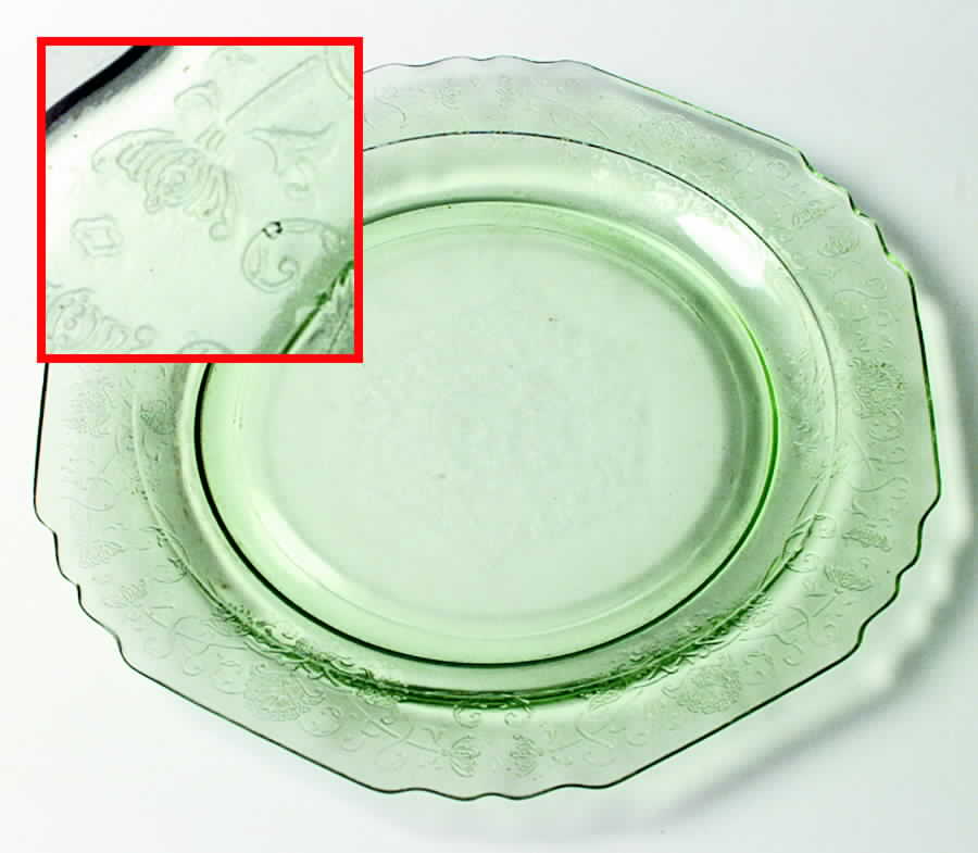 Florentine 1 Green 8" Salad Plate by Hazel-Atlas-1