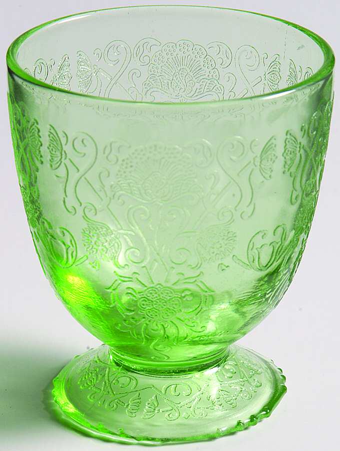 Florentine 1 Green 4 Oz Footed Tumbler by Hazel-Atlas-1