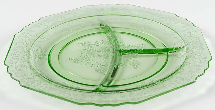 Florentine 1 Green Grill Plate by Hazel-Atlas-1