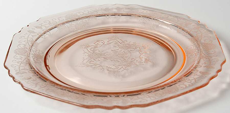 Florentine 1 Pink 8" Salad Plate by Hazel-Atlas-1