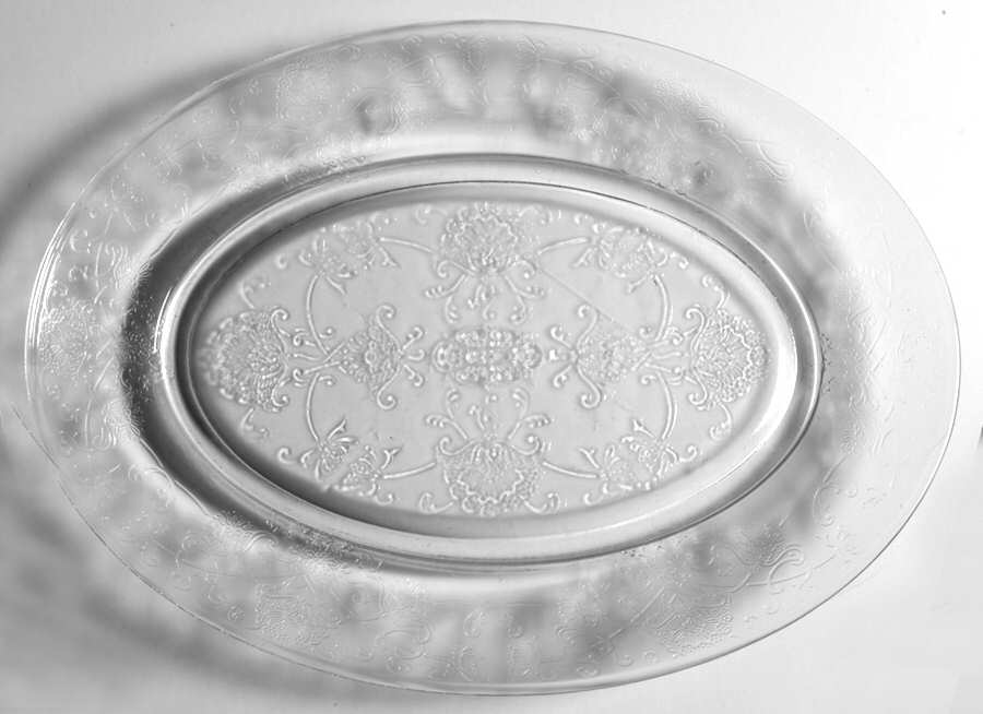 Florentine 2 Clear 11" Oval Platter by Hazel-Atlas-1