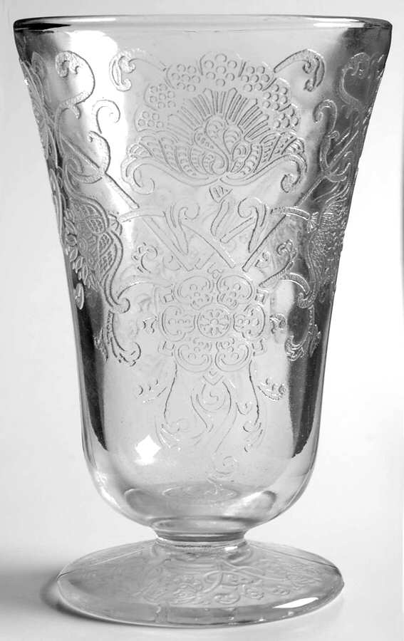 Florentine 2 Clear 9 Oz Footed Tumbler by Hazel-Atlas-1