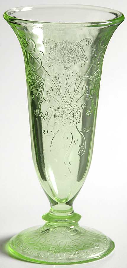 Florentine 2 Green 6" Parfait Vase by Hazel-Atlas-1