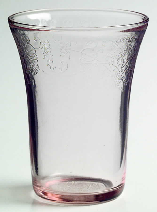 Florentine 2 Pink 9 Oz Flat Tumbler by Hazel-Atlas-1