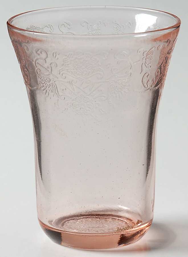 Florentine 2 Pink Flat Juice Glass by Hazel-Atlas-1