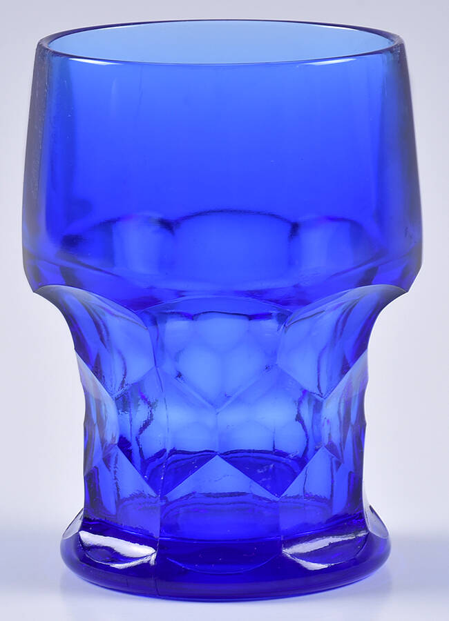 Georgian Blue 12 Oz Flat Tumbler by Hazel-Atlas-1