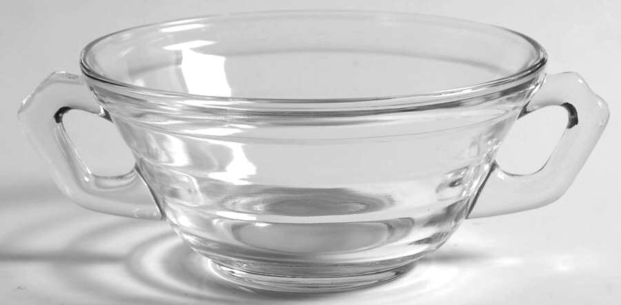 Moderntone Clear Cream Soup Bowl by Hazel-Atlas-1