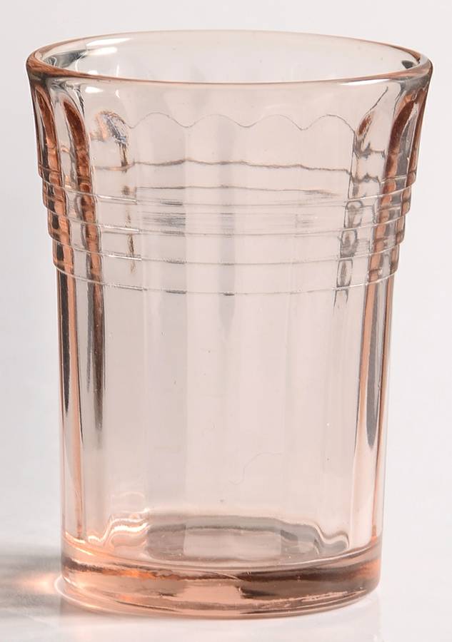 Moderntone Pink (Transparent) Whiskey Glass by Hazel-Atlas-1