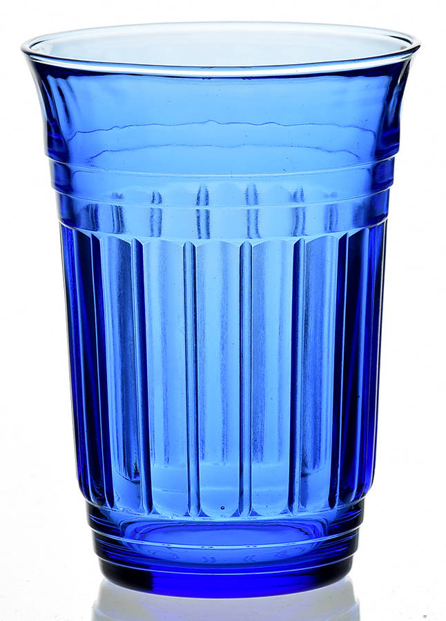 New Century Cobalt Blue 8 Oz Flat Tumbler by Hazel-Atlas-1