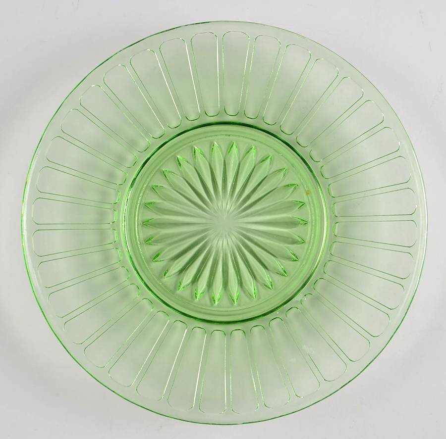 Ribbon Green Bread & Butter Plate by Hazel-Atlas-1