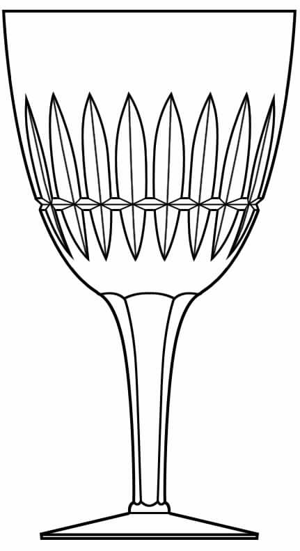 Estoril (Cut) Water Goblet by Atlantis-1