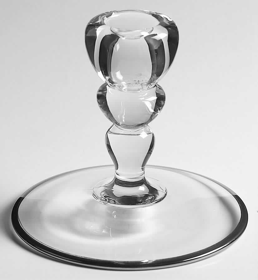 Wedding Band Platinum (Ball Stem) Single Light Candlestick by American Hostess-1